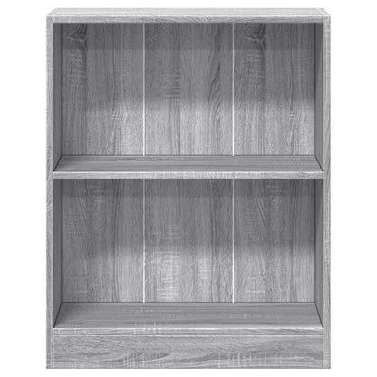 vidaXL Bookcase Grey Sonoma 60x24x76 cm Engineered Wood