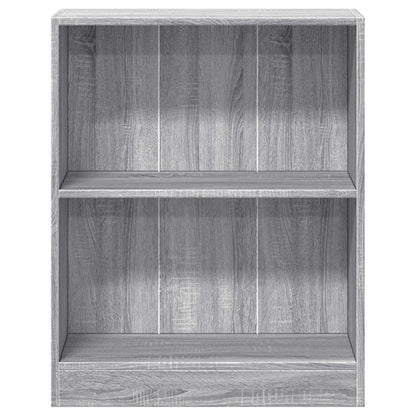 vidaXL Bookcase Grey Sonoma 60x24x76 cm Engineered Wood