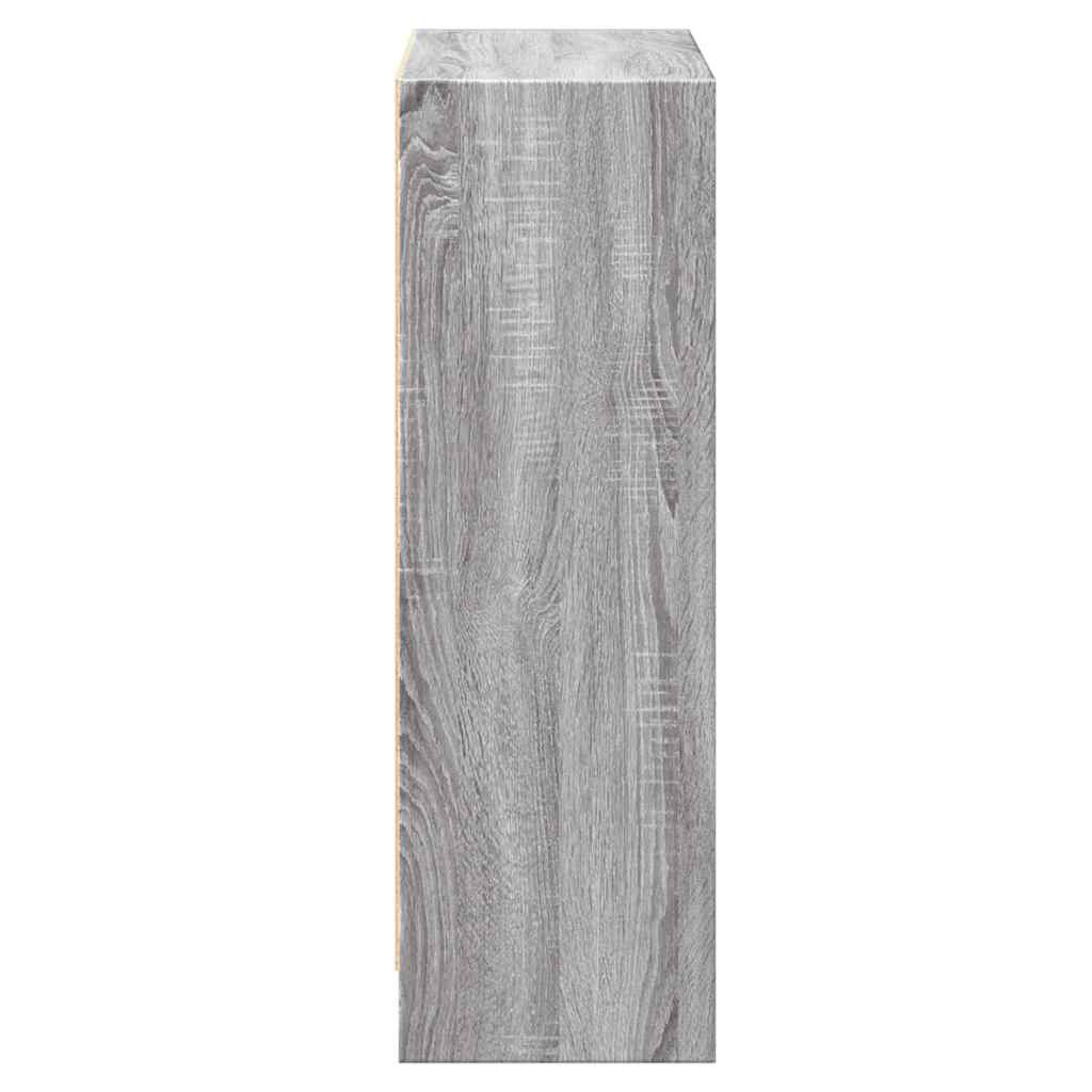 vidaXL Bookcase Grey Sonoma 60x24x76 cm Engineered Wood