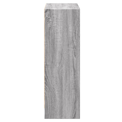 vidaXL Bookcase Grey Sonoma 60x24x76 cm Engineered Wood