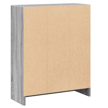 vidaXL Bookcase Grey Sonoma 60x24x76 cm Engineered Wood