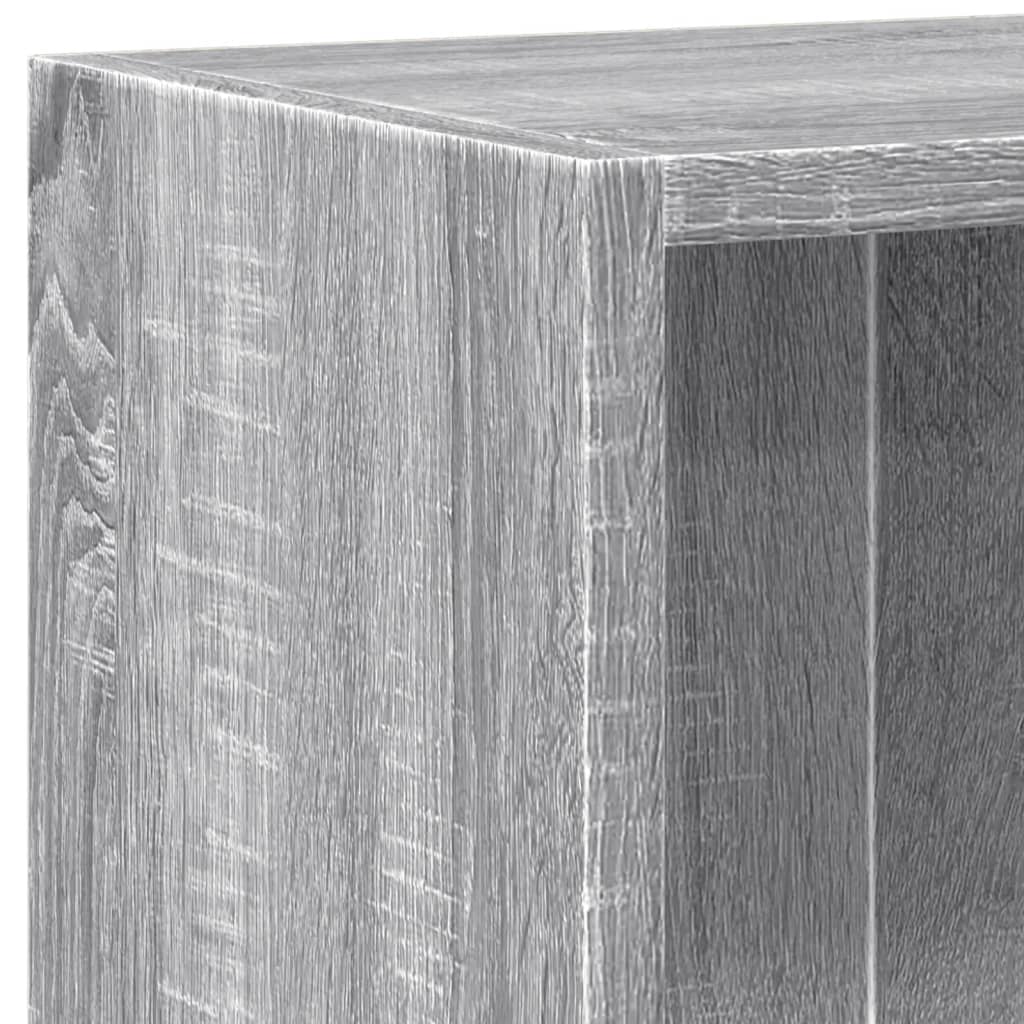 vidaXL Bookcase Grey Sonoma 60x24x76 cm Engineered Wood