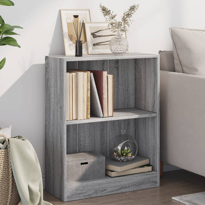 vidaXL Bookcase Grey Sonoma 60x24x76 cm Engineered Wood