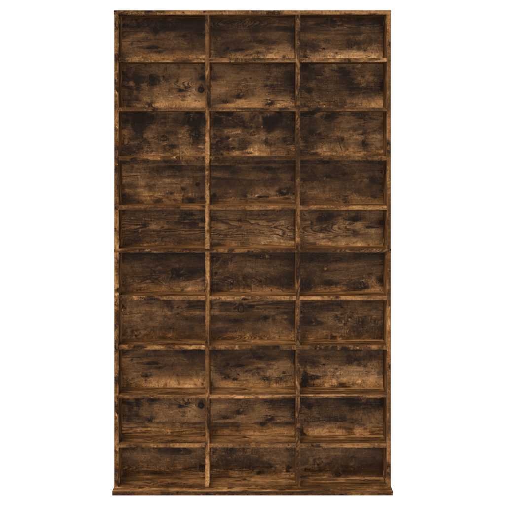 vidaXL CD Cabinet Smoked Oak 102x23x177.5 cm Engineered Wood