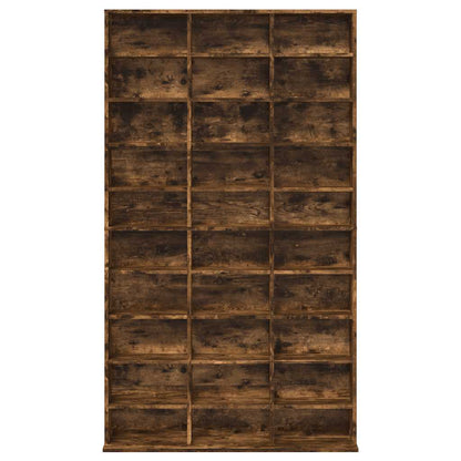 vidaXL CD Cabinet Smoked Oak 102x23x177.5 cm Engineered Wood