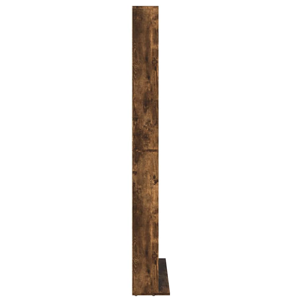 vidaXL CD Cabinet Smoked Oak 102x23x177.5 cm Engineered Wood