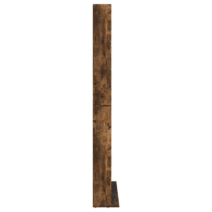 vidaXL CD Cabinet Smoked Oak 102x23x177.5 cm Engineered Wood