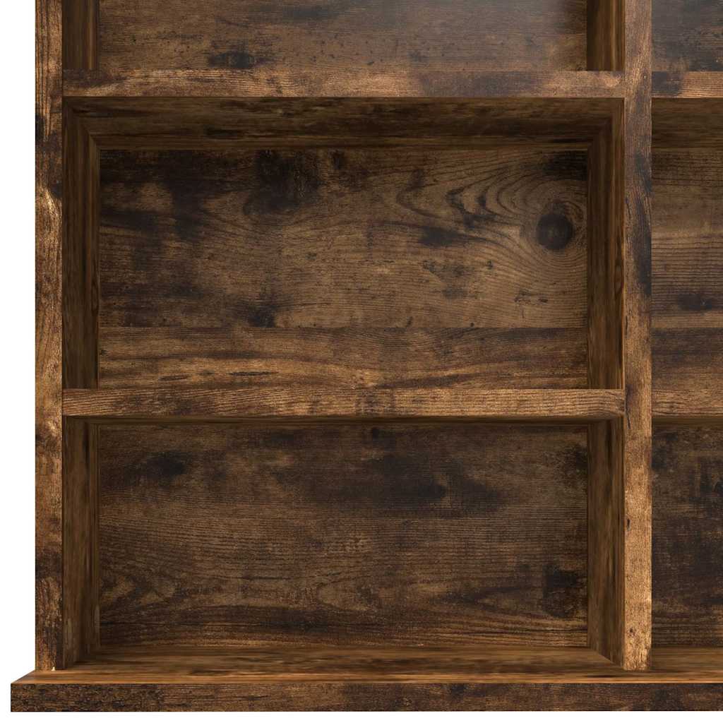 vidaXL CD Cabinet Smoked Oak 102x23x177,5 cm Engineered Wood