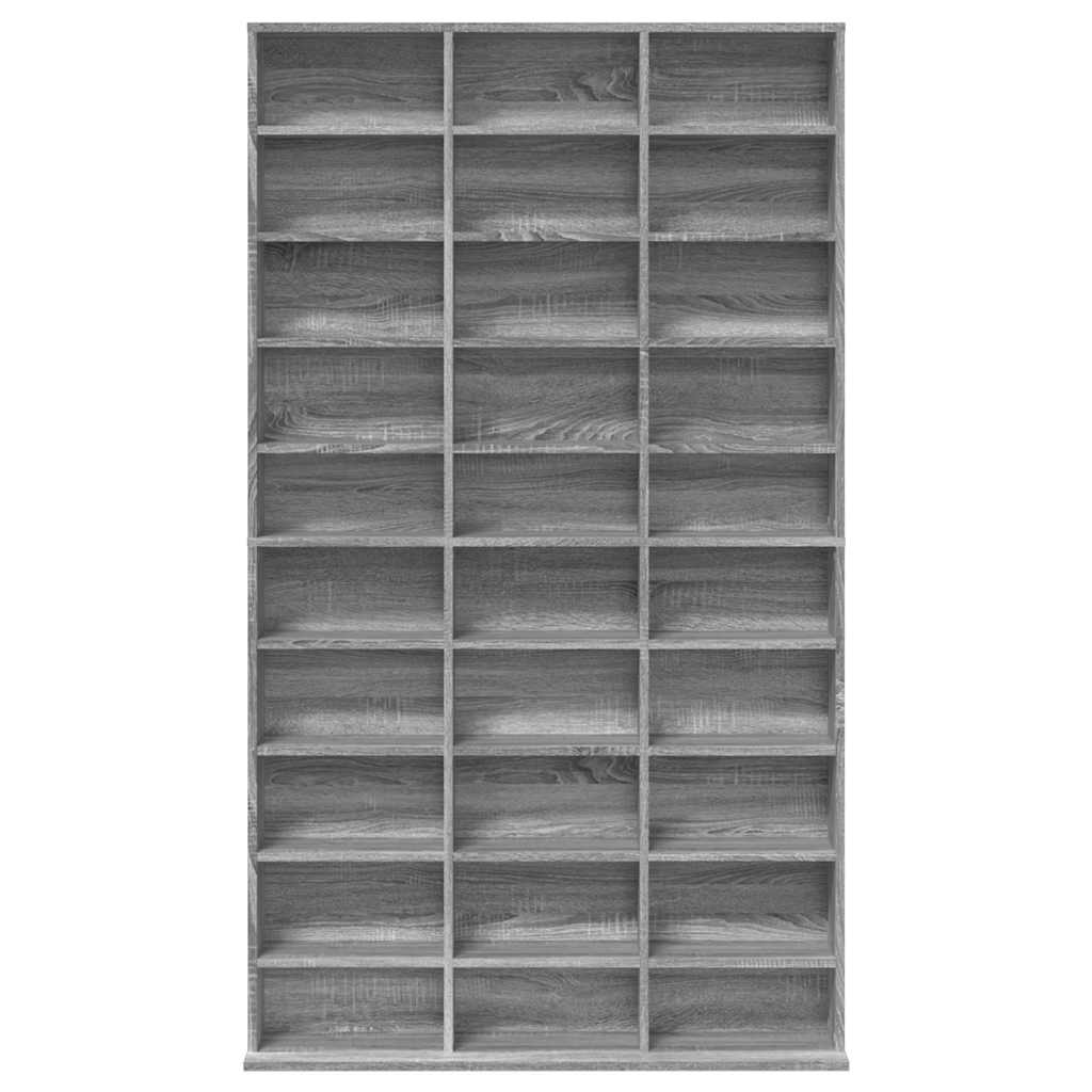vidaXL CD Cabinet Grey Sonoma 102x23x177,5 cm Engineered Wood