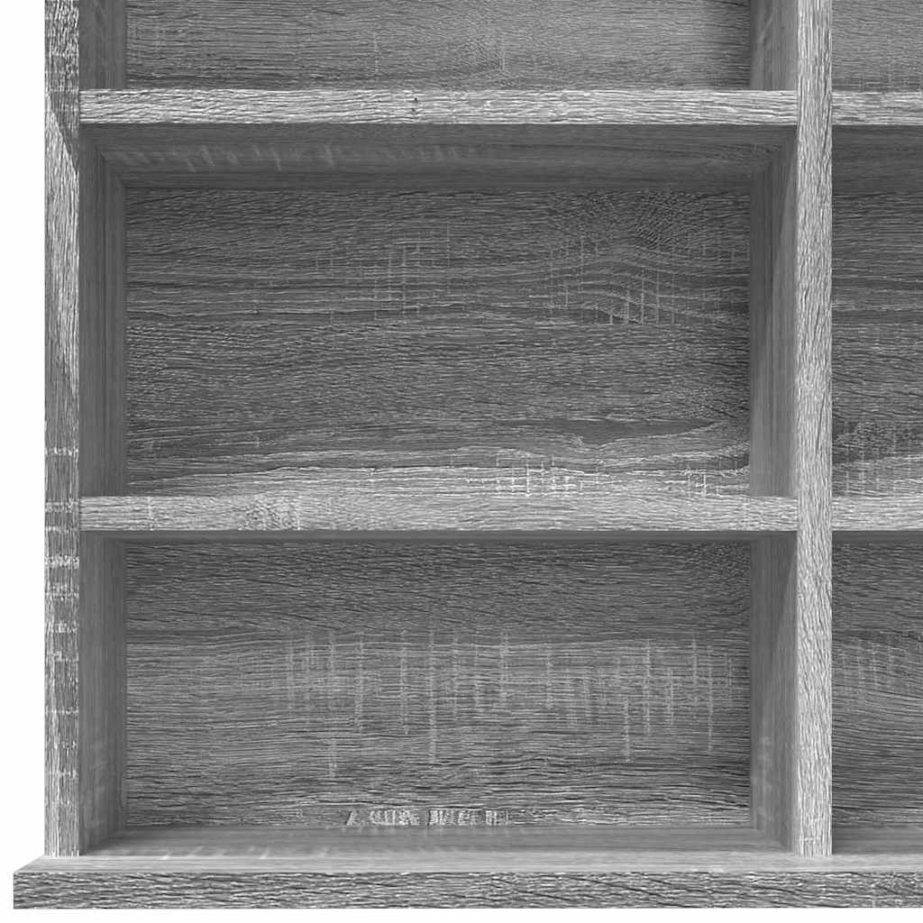 vidaXL CD Cabinet Grey Sonoma 102x23x177,5 cm Engineered Wood