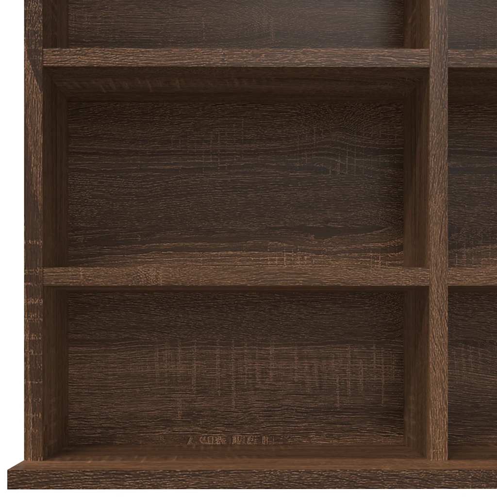 vidaXL CD Cabinet Brown Oak 102x23x177.5 cm Engineered Wood