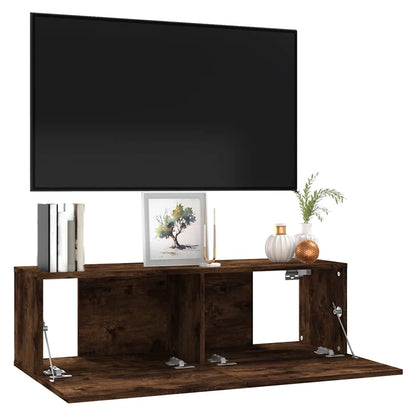 vidaXL TV Wall Cabinet | Smoked Oak | Engineered Wood | Standard