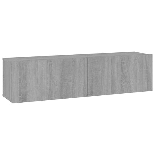 815100 vidaXL TV Wall Cabinet Grey Sonoma 120x30x30 cm Engineered Wood