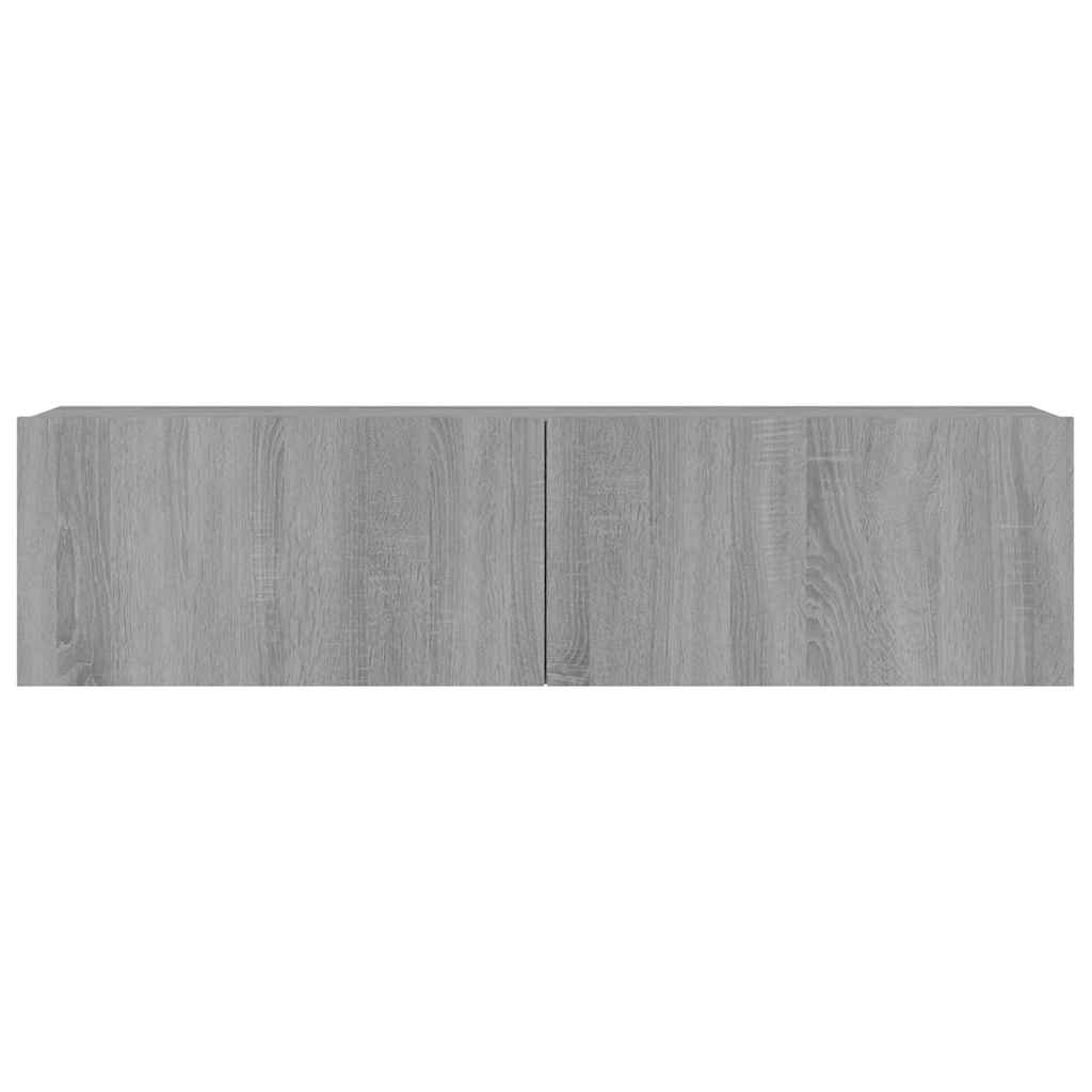 vidaXL TV Wall Cabinet Grey Sonoma 120x30x30 cm Engineered Wood
