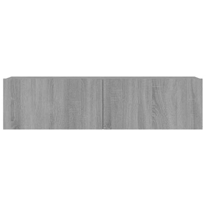 vidaXL TV Wall Cabinet Grey Sonoma 120x30x30 cm Engineered Wood