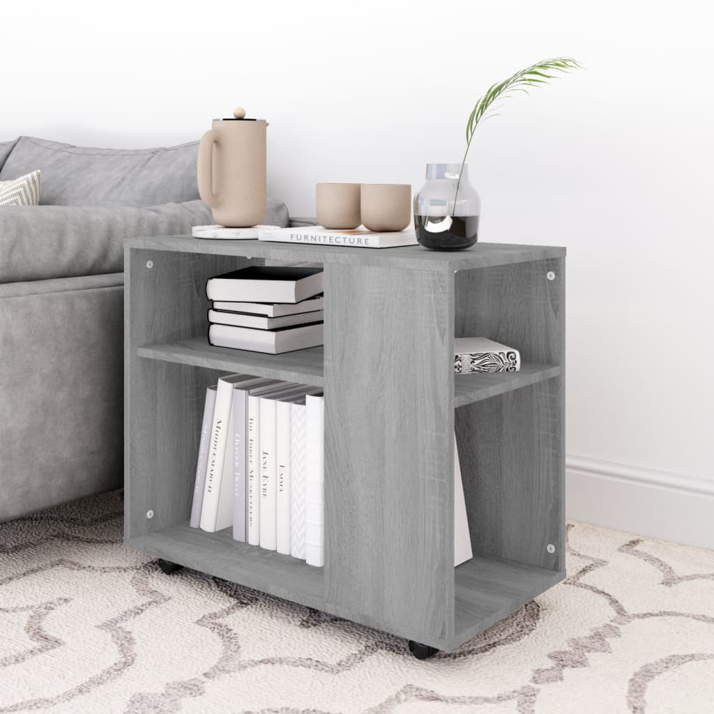 vidaXL Side Table Grey Sonoma 70x35x55 cm Engineered Wood