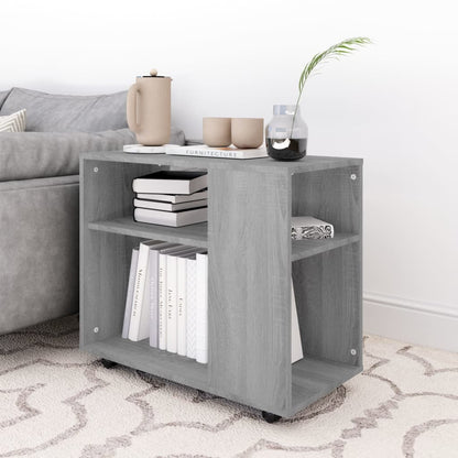 vidaXL Side Table Grey Sonoma 70x35x55 cm Engineered Wood