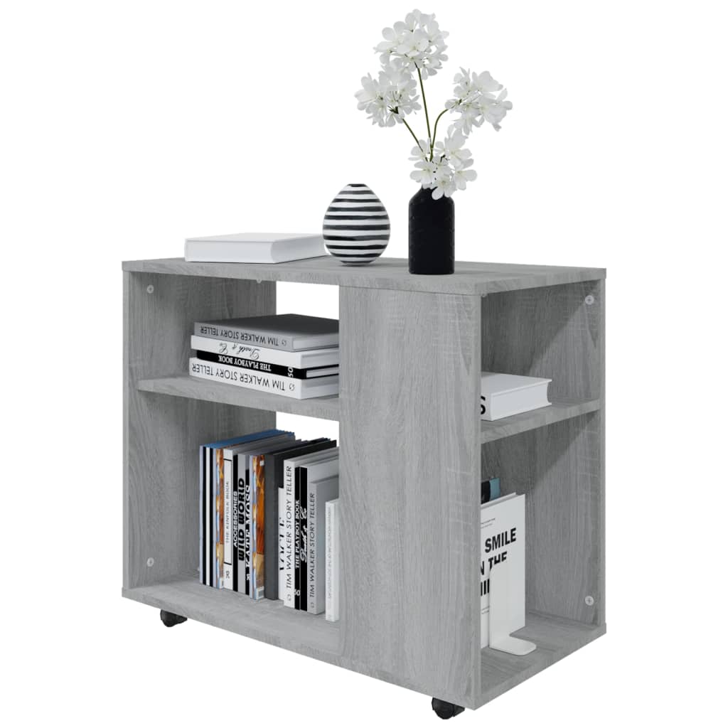 vidaXL Side Table Grey Sonoma 70x35x55 cm Engineered Wood