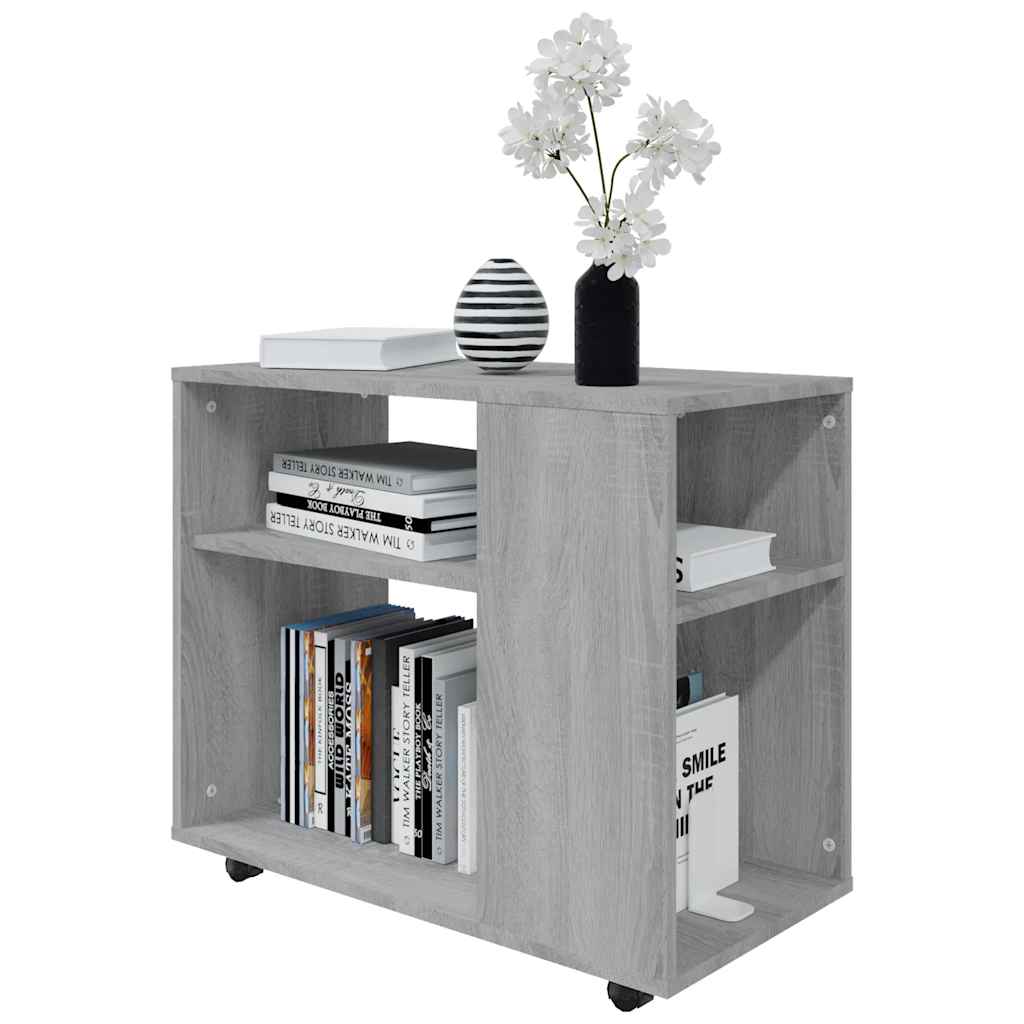 vidaXL Side Table Grey Sonoma 70x35x55 cm Engineered Wood