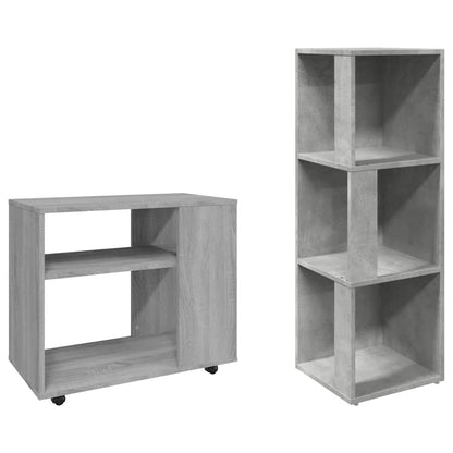 vidaXL Side Table Grey Sonoma 70x35x55 cm Engineered Wood