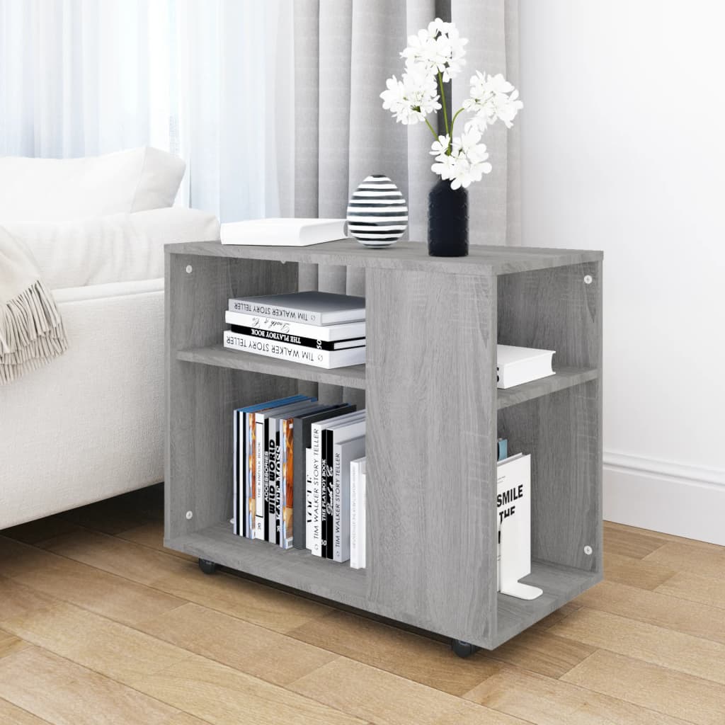 vidaXL Side Table Grey Sonoma 70x35x55 cm Engineered Wood