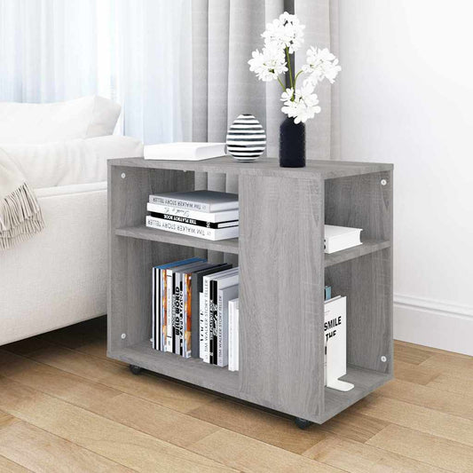 vidaXL Side Table Grey Sonoma 70x35x60.5 cm Engineered Wood