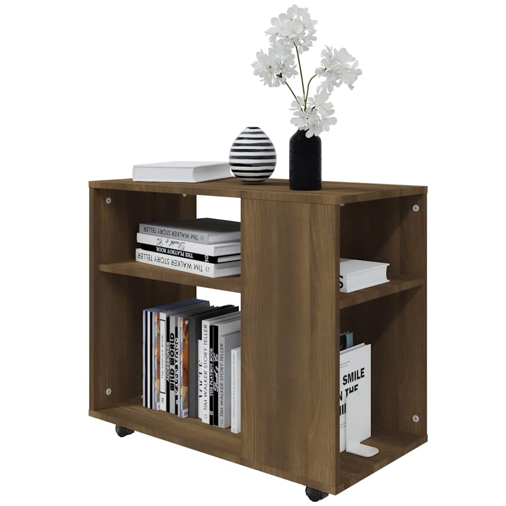 vidaXL Side Table Brown Oak 70x35x60.5 cm Engineered Wood