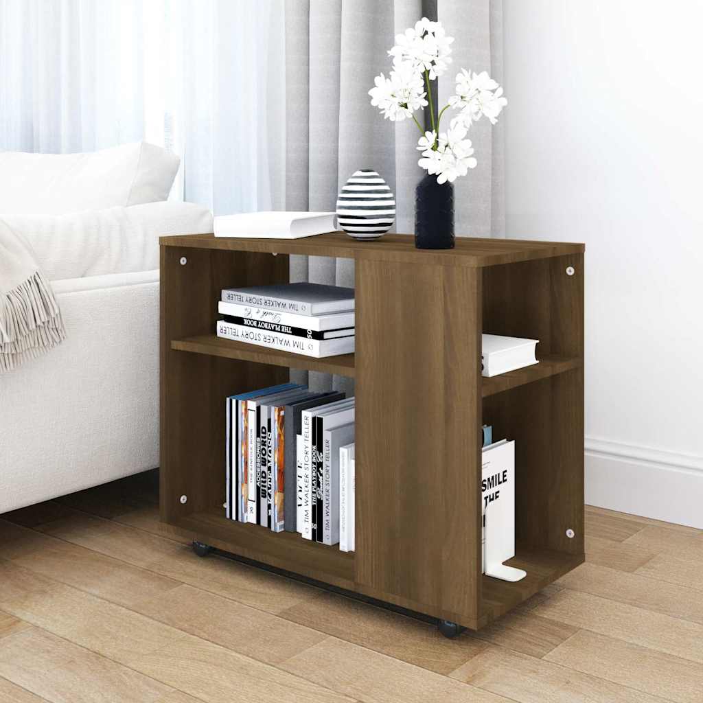 vidaXL Side Table Brown Oak 70x35x60.5 cm Engineered Wood