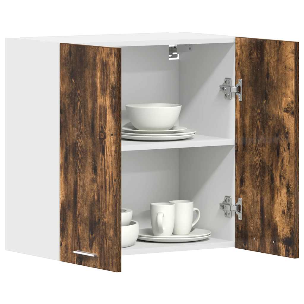 815111 vidaXL Hanging Cabinet "Lyon" Smoked Oak 60x31x60 cm Engineered Wood
