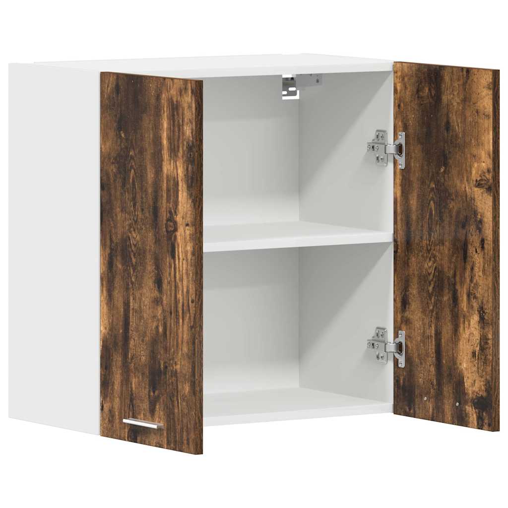 815111 vidaXL Hanging Cabinet "Lyon" Smoked Oak 60x31x60 cm Engineered Wood