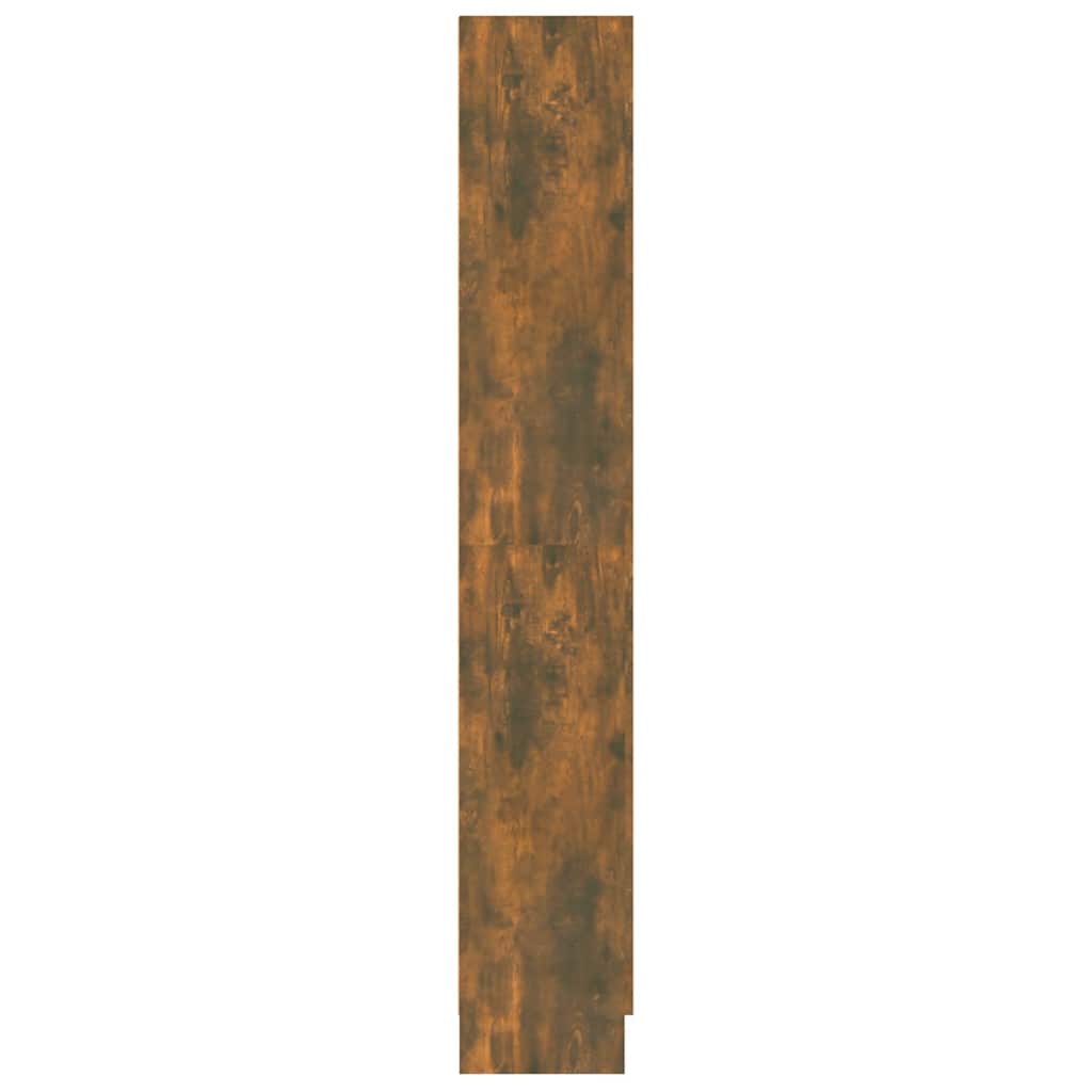 815114 vidaXL Book Cabinet Smoked Oak 82,5x30,5x185,5 cm Engineered Wood