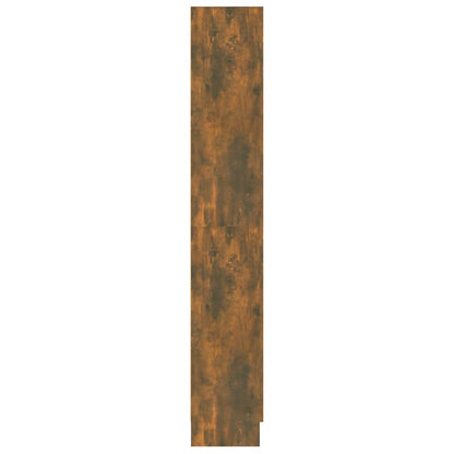815114 vidaXL Book Cabinet Smoked Oak 82,5x30,5x185,5 cm Engineered Wood