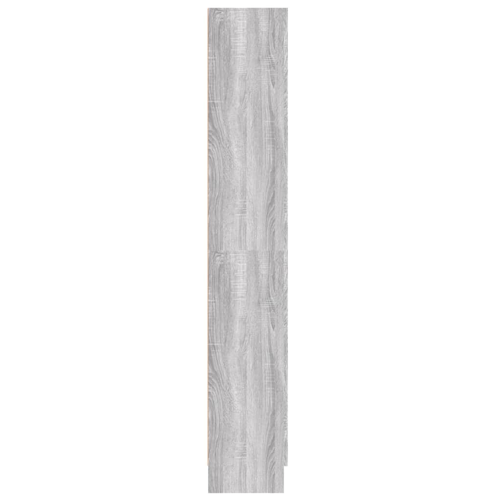 815115 vidaXL Book Cabinet Grey Sonoma 82,5x30,5x185,5 cm Engineered Wood