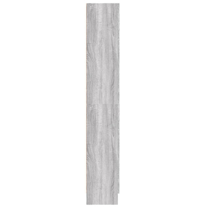 815115 vidaXL Book Cabinet Grey Sonoma 82,5x30,5x185,5 cm Engineered Wood