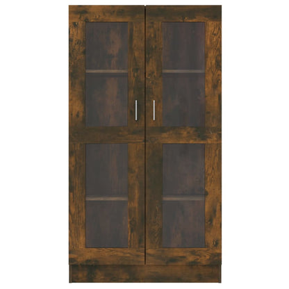 815117 vidaXL Vitrine Cabinet Smoked Oak 82,5x30,5x150 cm Engineered Wood