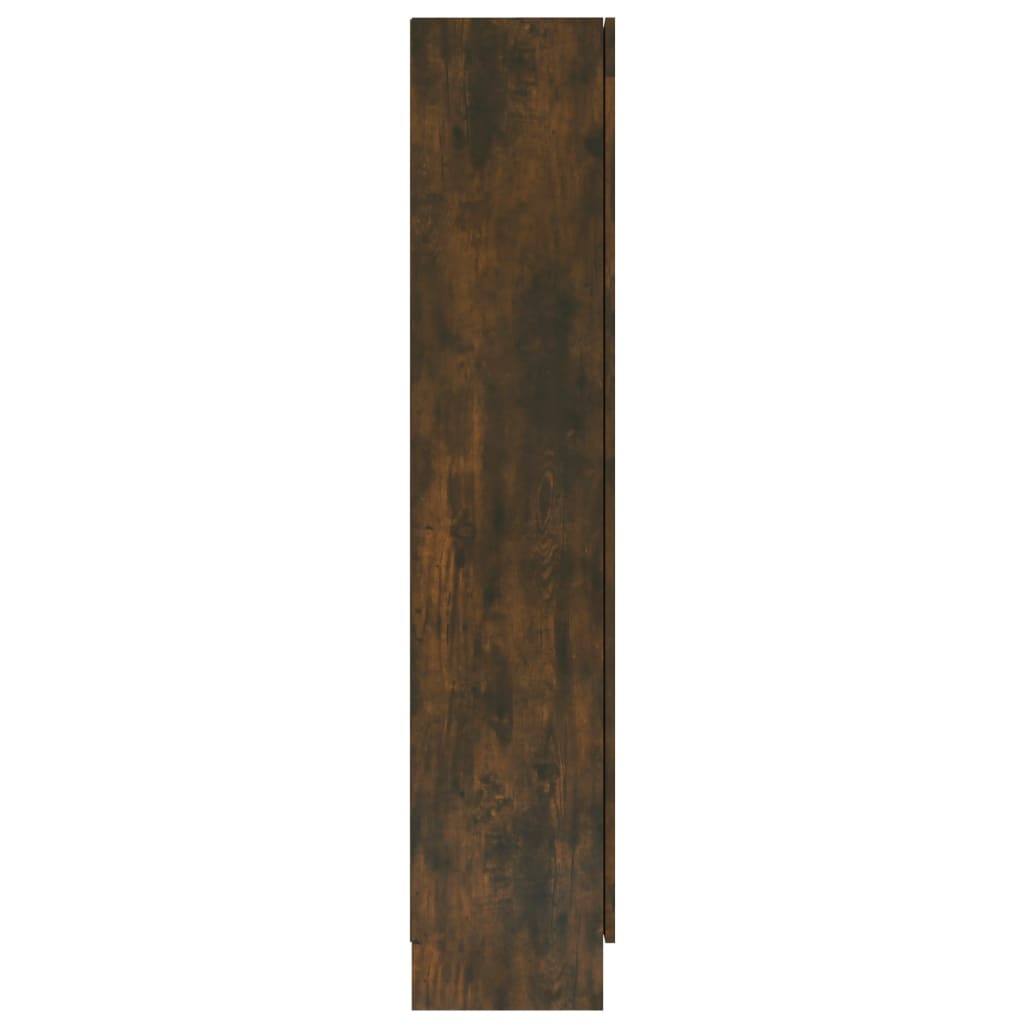 815117 vidaXL Vitrine Cabinet Smoked Oak 82,5x30,5x150 cm Engineered Wood