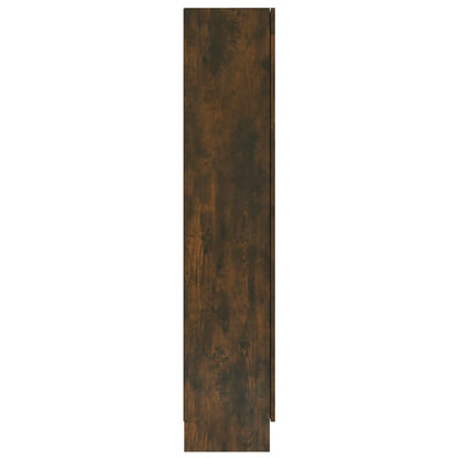 815117 vidaXL Vitrine Cabinet Smoked Oak 82,5x30,5x150 cm Engineered Wood