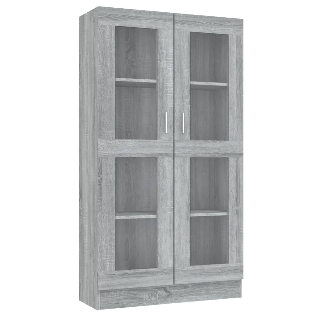 vidaXL Vitrine Cabinet Grey Sonoma 82,5x30,5x150 cm Engineered Wood