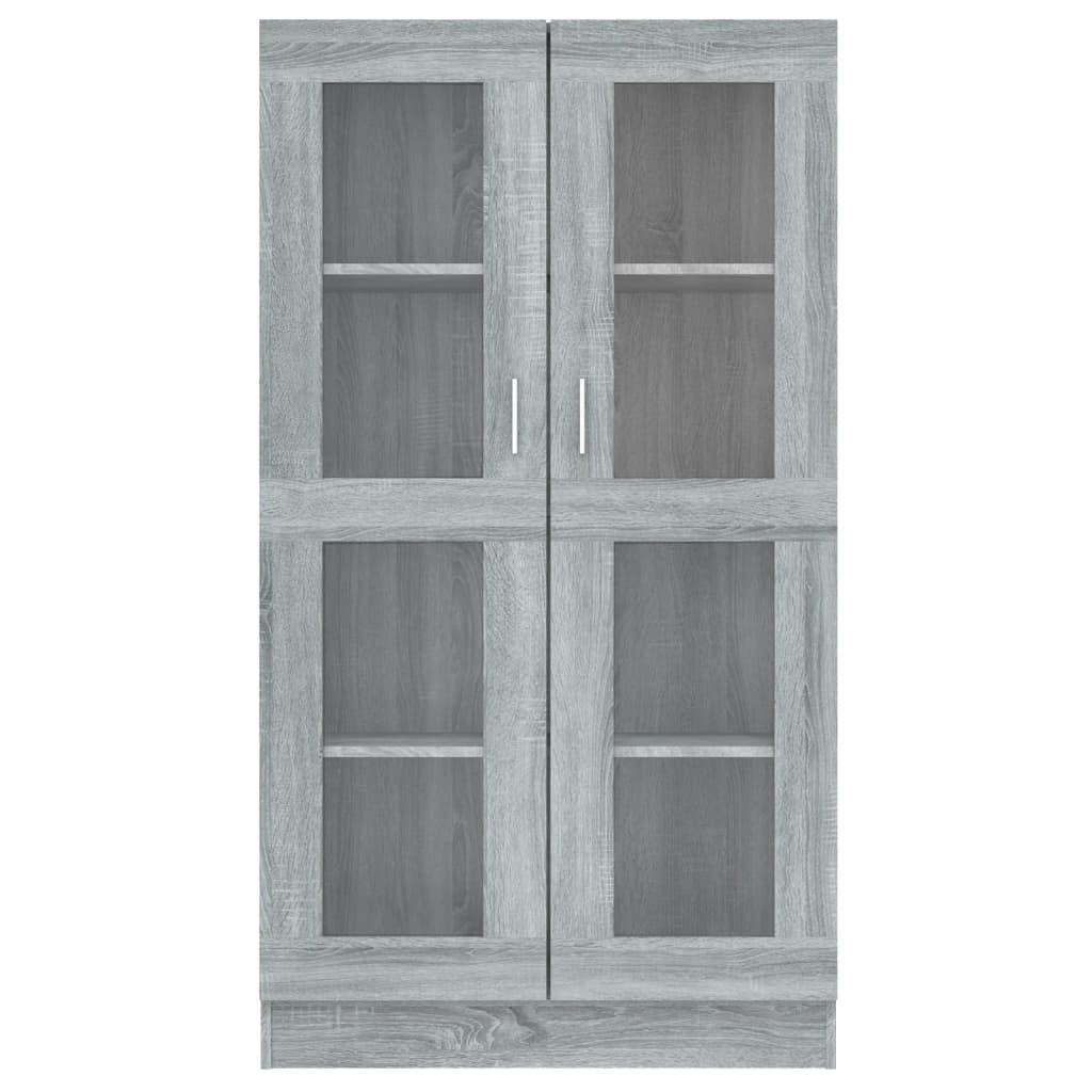vidaXL Vitrine Cabinet Grey Sonoma 82,5x30,5x150 cm Engineered Wood