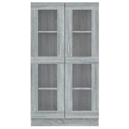 vidaXL Vitrine Cabinet Grey Sonoma 82,5x30,5x150 cm Engineered Wood