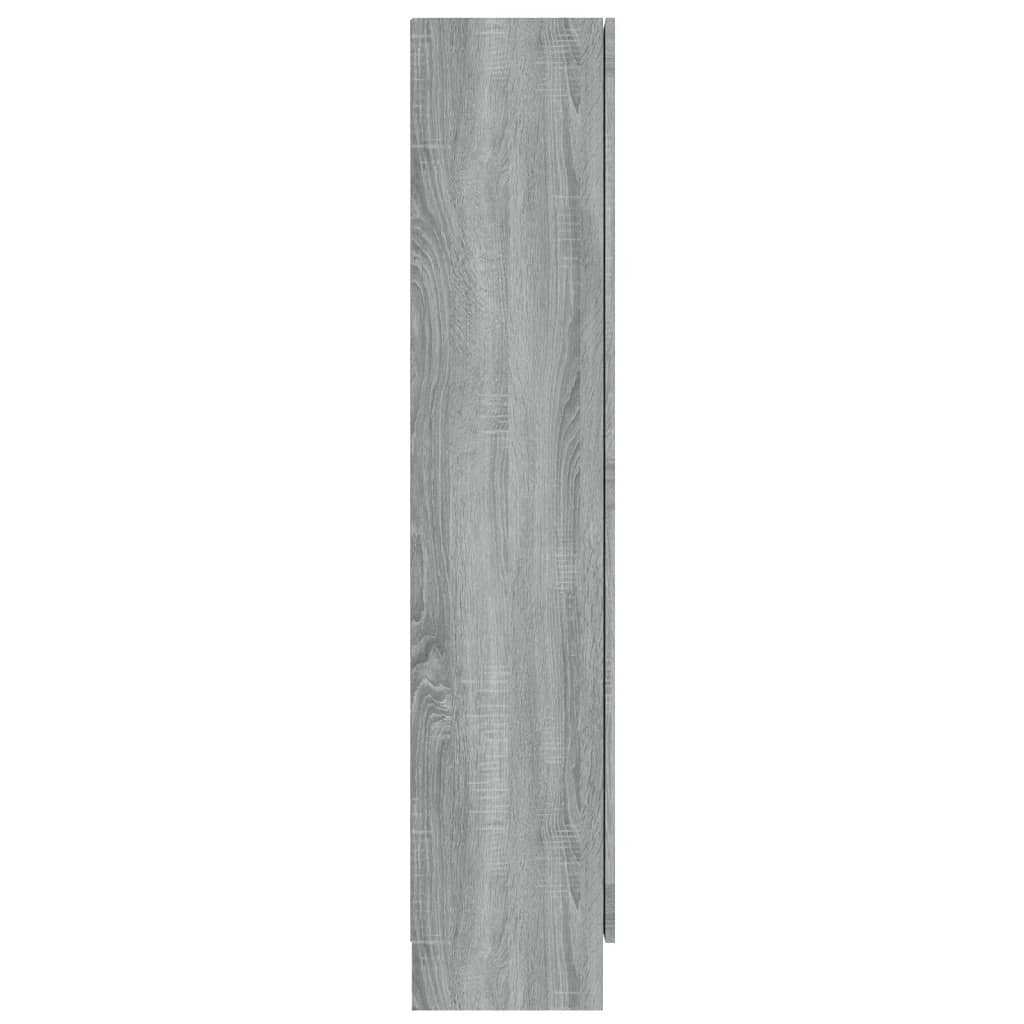 vidaXL Vitrine Cabinet Grey Sonoma 82,5x30,5x150 cm Engineered Wood