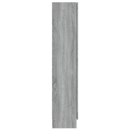 vidaXL Vitrine Cabinet Grey Sonoma 82,5x30,5x150 cm Engineered Wood