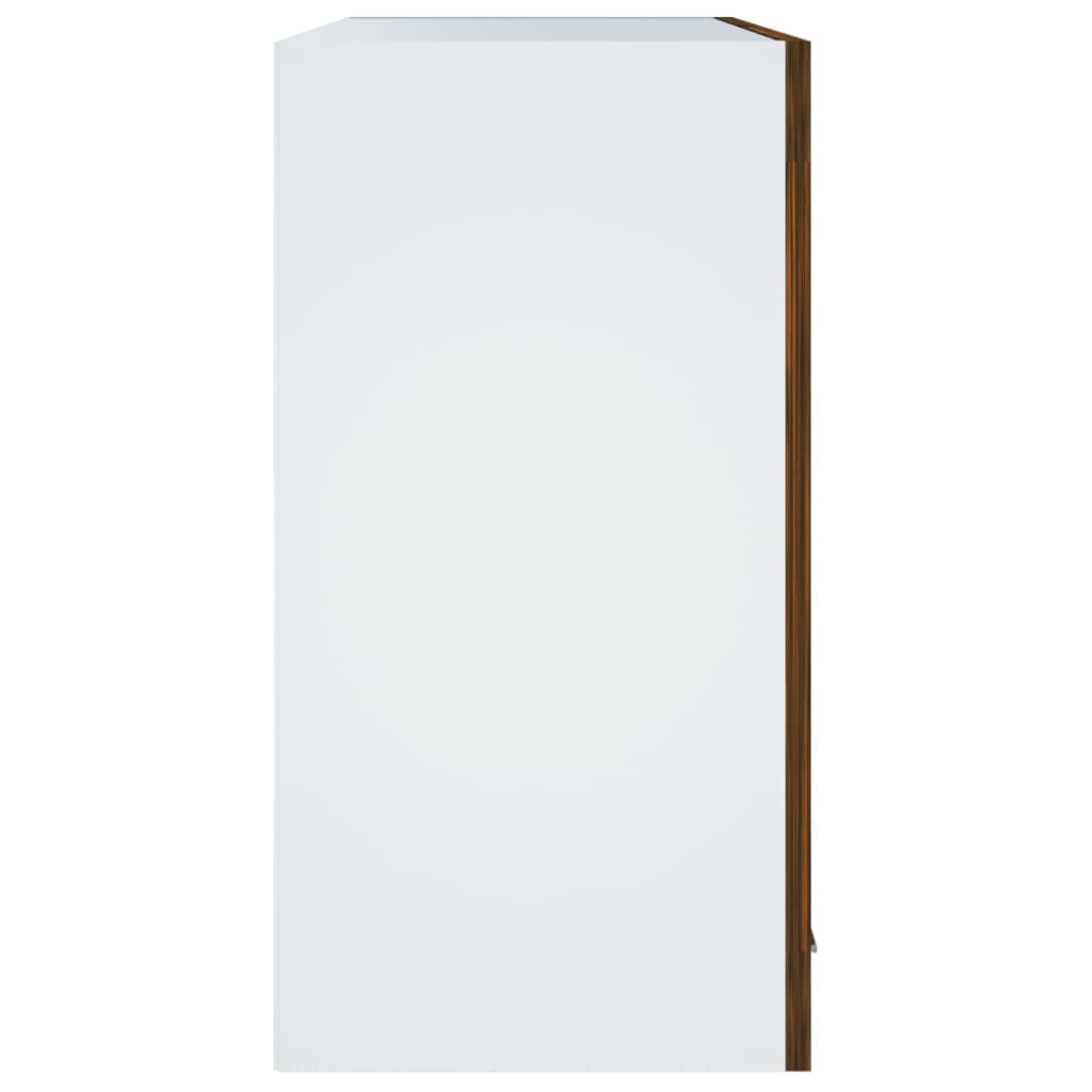 815120 vidaXL Hanging Glass Cabinet "Lyon" Smoked Oak 60x31x60 cm Engineered Wood