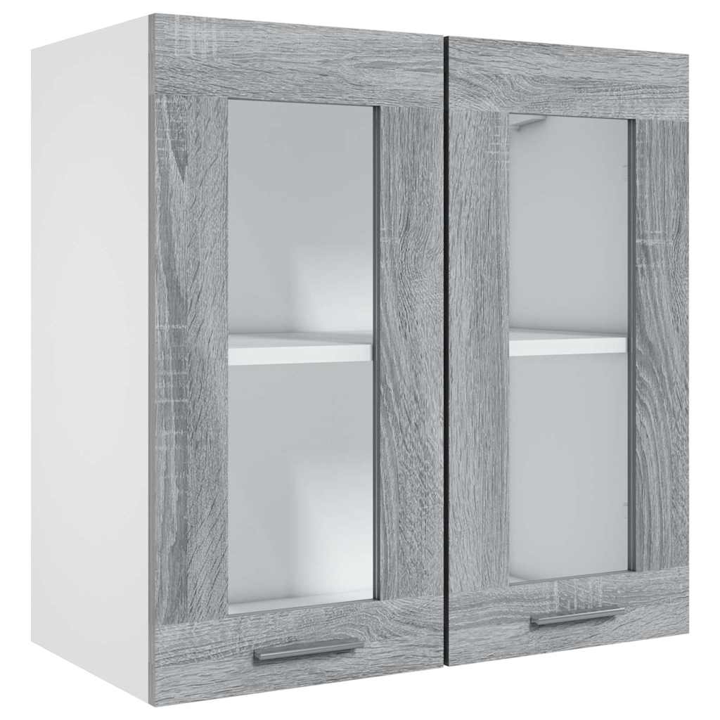 vidaXL Hanging Glass Cabinet "Lyon" Grey Sonoma 60x31x60 cm