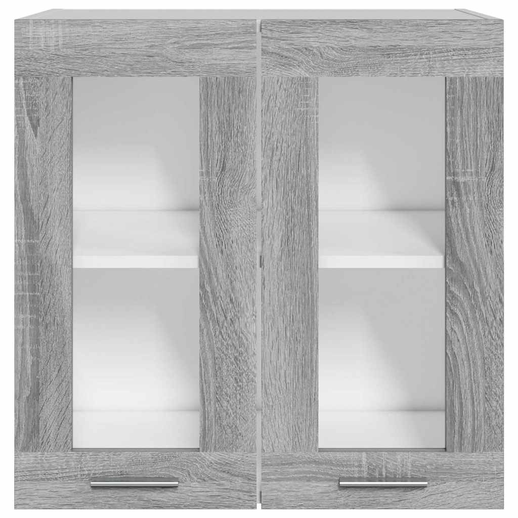 vidaXL Hanging Glass Cabinet "Lyon" Grey Sonoma 60x31x60 cm