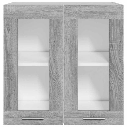 vidaXL Hanging Glass Cabinet "Lyon" Grey Sonoma 60x31x60 cm