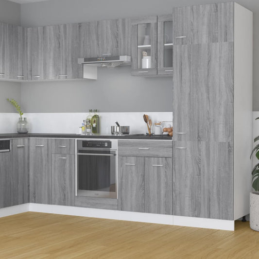 vidaXL Hanging Glass Cabinet "Lyon" Grey Sonoma 60x31x60 cm Engineered Wood