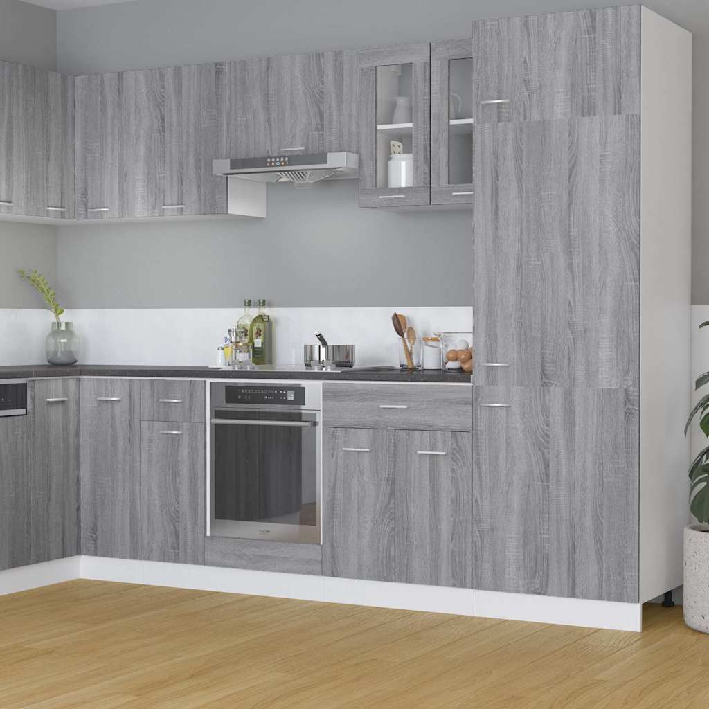 vidaXL Hanging Glass Cabinet "Lyon" Grey Sonoma 60x31x60 cm