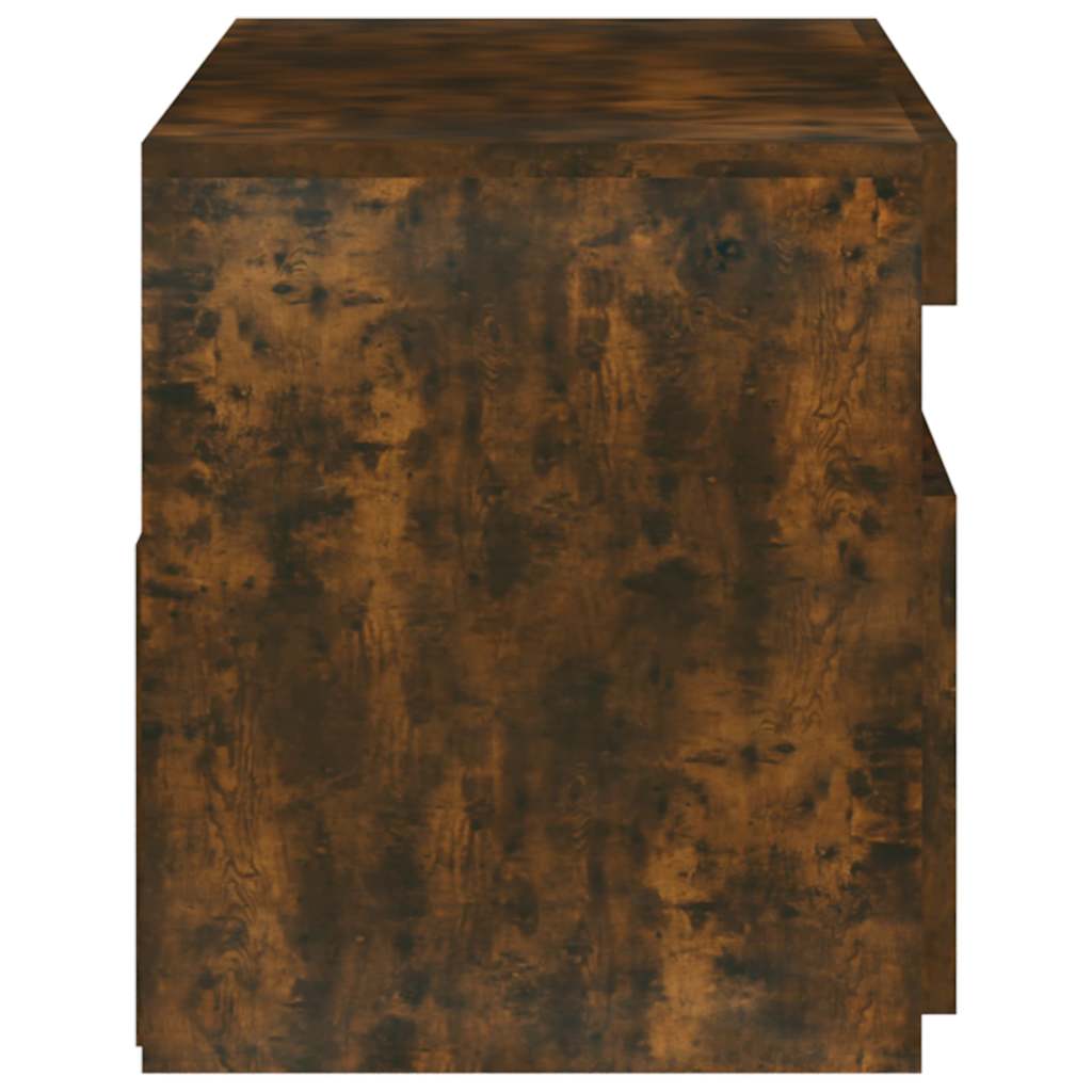 815123 vidaXL TV Cabinet with LED Lights Smoked Oak 75x35x40 cm