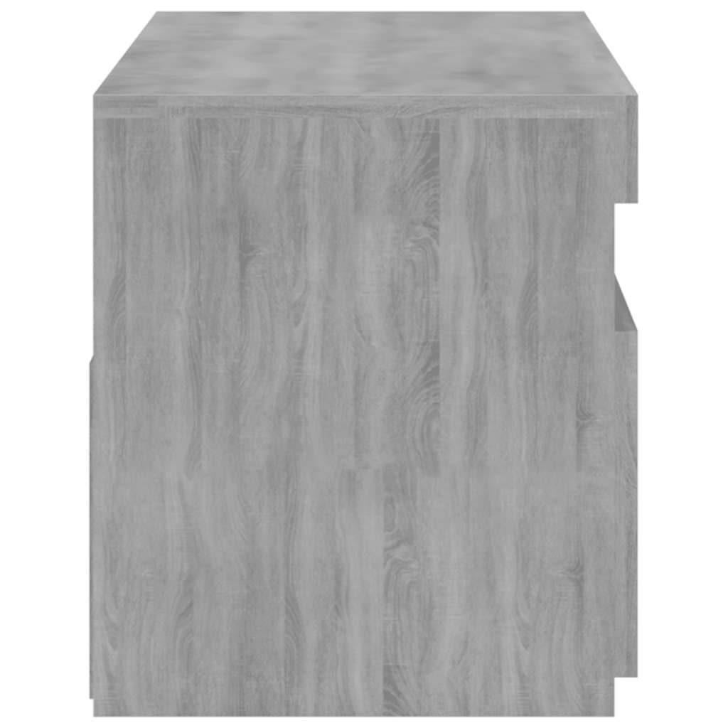 815125 vidaXL TV Cabinet with LED Lights Grey Sonoma 75x35x40 cm